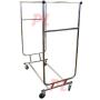 Proline Amazon Double Parrallel Bar Adjustable Clothes Rack Hanger Retail w/Swivel Wheels