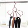 Nordic Clothes Hangers Multifunction Baby Hanger Scarf Hangers Frame Petal Tie Belt Storage Organizer Rack 5pcs Random Color