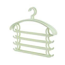 Ybriefbag Clothes Pants Hangers-Multi Layers Pant Slack Hangers Swing Arm Pants Hangers Closet Storage for Pants Jeans Scarf Hanging (Color : Green)