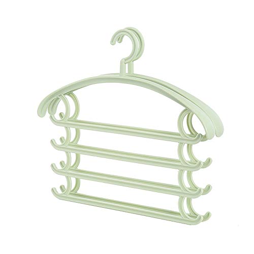 Ybriefbag Clothes Pants Hangers-Multi Layers Pant Slack Hangers Swing Arm Pants Hangers Closet Storage for Pants Jeans Scarf Hanging (Color : Green)