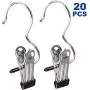 STARVAST 20 Pcs Laundry Hanging Hooks Boot Hanging Hold Clips, Portable Stainless Steel Boot Hangers Hanging Clothes Pins for Closet Travel Home STARVAST 20 Pcs Laundry Hanging Hooks Boot Hanging Hold Clips, Portable Stainless Steel Boot Hangers Hanging Clothes Pins for Closet Travel Home