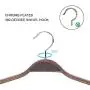 JS HANGER Elegant Wooden Clothes Hangers with Soft Non-Slip Stripes for Coats and Shirts, Retro Finish, 10-Pack JS HANGER Elegant Wooden Clothes Hangers with Soft Non-Slip Stripes for Coats and Shirts, Retro Finish, 10-Pack