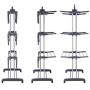 ZQKJLH 3 Layers Portable Practical Clothes Dryer Drying Rack Cloth Hanger Storage Grey Foldable for Easy Storage ? Indoor and Outdoor Rust Proof