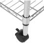 AmazonBasics Garment Hanging Rolling Rack with Top and Bottom Shelves - Chrome