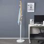COAT RACK Feifei with White Hook, Nordic Solid Wood Simple Floor-Standing Clothes Hanger Single Rod - 172cm Height (Color : White) COAT RACK Feifei with White Hook, Nordic Solid Wood Simple Floor-Standing Clothes Hanger Single Rod - 172cm Height (Color : White)