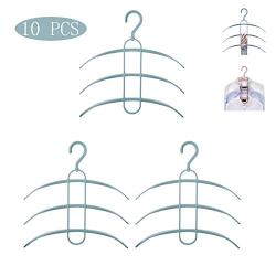 HJYPYJ Magic Hanger,Multi-Layer Non-Slip Magical Hangers,Household ABS Windproof Hanger,Space-Saving Organizer Hangers, Not Easily Deformed/Blue / 10 pcs