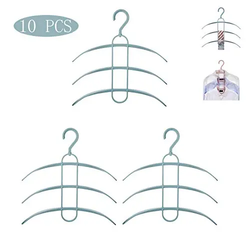 HJYPYJ Magic Hanger,Multi-Layer Non-Slip Magical Hangers,Household ABS Windproof Hanger,Space-Saving Organizer Hangers, Not Easily Deformed/Blue / 10 pcs HJYPYJ Magic Hanger,Multi-Layer Non-Slip Magical Hangers,Household ABS Windproof Hanger,Space-Saving Organizer Hangers, Not Easily Deformed/Blue / 10 pcs