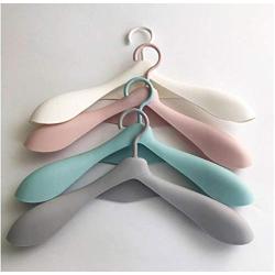 10pcs Random Color Plastic Non-Slip Wide Shoulder Clothes Hangers Thick Wedding Dress Shirt Suit Clothing