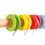 MLADEN 10PCS Clothes Hanger Spacers for Closet Organizer System Outdoor Windproof Clothes Hanger Hook Anti-Slip Silicone Spacers for Clothes Rack/Rod(Blue)