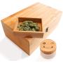 MonsterStash Boxes Large Storage Humidor ? Handmade Premium Bamboo | Includes Smell Proof Jar, Removable Tray, Lockable Design | Organize with Style