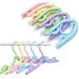 10pcs Random Color Travel Hangers Folding Clothes Hanger Portable Saving Space Magic Stretch Folding Coat Hanger Home Wardrobe Storage 10pcs Random Color Travel Hangers Folding Clothes Hanger Portable Saving Space Magic Stretch Folding Coat Hanger Home Wardrobe Storage