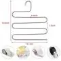 Ray-Velocity Stainless Steel Pants Hangers S-Shaped 5 Layers Hangers Closet Space Saver for Jeans Scarf Tie Clothes(4 Pack) (Sliver) Ray-Velocity Stainless Steel Pants Hangers S-Shaped 5 Layers Hangers Closet Space Saver for Jeans Scarf Tie Clothes(4 Pack) (Sliver)