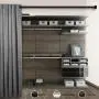 Rod Desyne 1.5" Premium Heavy Duty Adjustable Closet Rod with Socket Set, 28 x 48, Black