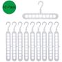 nivimo Plastic Clothes Hangers 9 Holes Branch Space Saving,Premium Clothing Hangers-10 Pack (White)