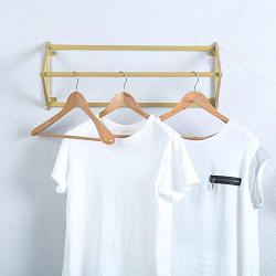 MBQQ Industrial Clothing Rack Wall Mounted,Garment Rack Display Rack Cloths Rack,Metal Clothes Racks for Hanging Clothes,Laundry Room Decor，Golden