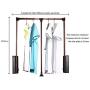GWXYMJ Coat Rack Wardrobe Lifting Clothes Hanger, Automatic Hangers in The Closet, Pull-Down Adjustable Width Clothes Rail, Telescopic Rod, Damping Buffer Design (Size : 660-890mm)