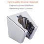 Hand Held Shower Wand Holder with Two Slot, Aomasi Bathroom Shower Hose Hanger Sprayer Handle Holder Wall Mount Chrome