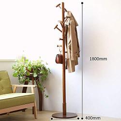 ZIHAOC Wooden Coat Rack, Corridor Entrance Style Clothes Rack, Hall Hangers, 10 Hooks, Modern Style, Solid and Stable, Super Easy to Assemble,B