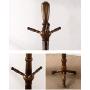 WZP Household Coat Rack Solid Wood Floor Solid Wood Hanger Modern European Clothes Rack Hook Can Be Rotated Home/B