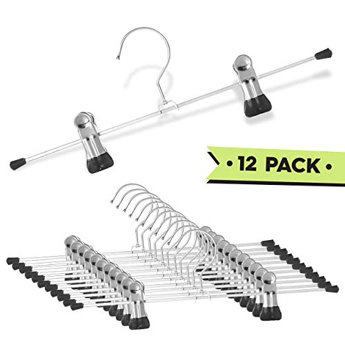 Freedom Range Pants Hangers and Skirt Hangers are Space Saving These Pant Hangers are Heavy Duty Metal Clothes Hangers with Strong Rubber Grip Swivel Clips 11inch (12 Pack) Freedom Range Pants Hangers and Skirt Hangers are Space Saving These Pant Hangers are Heavy Duty Metal Clothes Hangers with Strong Rubber Grip Swivel Clips 11inch (12 Pack)