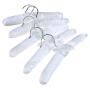 5 x White Satin Padded Children Clothes Hook Hangers