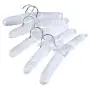 5 x White Satin Padded Children Clothes Hook Hangers 5 x White Satin Padded Children Clothes Hook Hangers