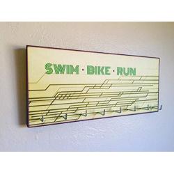 Race Medal Holder/Running Medal Hanger - LIFE IS BETTER IN RUNNING SHOES. Wood Wall Mounted Medal Organizer
