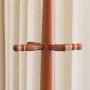 HTDZDX Free Standing Coat Hat Rack Stand with 3 Tiers 9 Hooks, Multifunctional Clothes Hanger Heavy Duty Hall Tree Stand Hanger - White/Wood Color (Color : A)