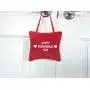 Happy Valentines Day Door Hanger Pillow Hearts Red White Repurposed Decorative