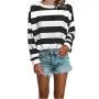 Toimothcn Womens Stripe Pullover Tops Loose Casual Long Sleeve T-Shirt Blouses Toimothcn Womens Stripe Pullover Tops Loose Casual Long Sleeve T-Shirt Blouses
