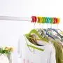 Teensery 8 Pcs Windproof Hanger Hooks Silicone Anti-Slip Clothes Hanger Spacers Hooks Anti-Off Hanger Fixing Ring Hooks for Closet Organizer System