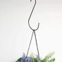 Black Stainless Steel S Hooks, Metal Plant Hangers (12 Inches, 6 Pack)