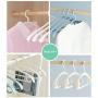 Yuqianjin Hangers Plastic, Space Saving Clothes Hangers, Plastic Seamless Hanger Home Hanging Clothes Rack (5 Pack) (Color : White)