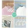 Yuqianjin Hangers Plastic, Space Saving Clothes Hangers, Plastic Seamless Hanger Home Hanging Clothes Rack (5 Pack) (Color : White) Yuqianjin Hangers Plastic, Space Saving Clothes Hangers, Plastic Seamless Hanger Home Hanging Clothes Rack (5 Pack) (Color : White)