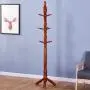 XMZFQ Coat Rack Stand with Rounded Hooks, Wooden Hall Tree Enterway Coat Stand Coat Hanger Holder Free Standing for Clothes, Hats, Purses,B