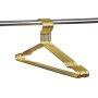 Amber Home Aldut Heavy Duty Gold Wire Metal Coat Hanger Clothes Hangers, Strong Coat Hanger, Slim Shirt Hangers, Metal Hangers with notches, 10 Pack (Gold Length 17) (Renewed)