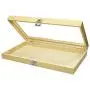 Mooca Wood Glass Top Jewelry Display Case, Wooden Jewelry Tray for Collectibles, Home Organization Storage Boxes with Black 50 Gem and Bead Storage Jars Mooca Wood Glass Top Jewelry Display Case, Wooden Jewelry Tray for Collectibles, Home Organization Storage Boxes with Black 50 Gem and Bead Storage Jars