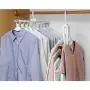 HJYPYJ Magic Clothes Hangers, Slip PP Space Saving Hanger Organiser, 360?? Rotation Folding Hanger, White / 8 Pcs