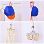 10PC Random Color Portable Travel Clothes Hanger Folding Hangers Space Saving Travel Laundry Supplies