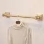 YGLight Hanger Rod Retro Style Garment Rack Wood Clothes Clothing Display Non-Toxic Paint Retail Commercial Use Perfect Shelf Laundry Rooms Wood (Size : 8012.5CM)
