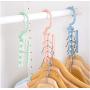 10pcs Random Color Hanger for Clothes Modern Style, One Hanger Can Hold 5 Clothing Suit, for Clothes Collector and Beautiful Lady Save Wardrobe Space