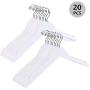 Better to U Solid Wooden Shirt and Dress Clothes Hangers with Chrome Hook, White Smooth Finished (20 Pack)