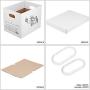 SEMAXE Stroage Carton Boxes with Lift-Off Lid，Portadle File Storage Tape-Free Assembly Moving Boxes, 10-Pack,14" x 11" x 10"