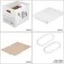 SEMAXE Stroage Carton Boxes with Lift-Off Lid，Portadle File Storage Tape-Free Assembly Moving Boxes, 10-Pack,14" x 11" x 10"