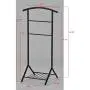 Kings Brand Furniture - Amos Metal Suit Valet Rack Stand Organizer, Black Kings Brand Furniture - Amos Metal Suit Valet Rack Stand Organizer, Black