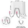 CGBE Adhesive Hooks Wall Hooks for Hanging Heavy Duty 13LB Transparent Seamless Hooks Waterproof and Oil Proof for Kitchen Bathroom (Five Pices)
