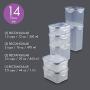 Lock & Lock HPL809BS Easy Essentials Storage Food Storage Container Set / Food Storage Bin Set - 14 Piece, Clear