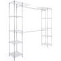 Closet Organizer Expandable Free Standing Clothes Hanger Rack Shelves Heavy Duty