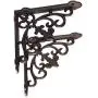 2 Pack Ornate Cast Iron Farmhouse Fleur de lis Antique Style Brown/Black Shelf Bracket & Plant Hanger Perfect for Shelves Around The House 1.5-Inch x 7.5-Inch x 7.5-Inch CI152 2 Pack Ornate Cast Iron Farmhouse Fleur de lis Antique Style Brown/Black Shelf Bracket & Plant Hanger Perfect for Shelves Around The House 1.5-Inch x 7.5-Inch x 7.5-Inch CI152