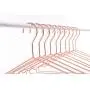 Cocomaya 17 Inch Heavy Duty Rose Gold Metal Clothes Hanger, Coat Hanger, Suit Hanger, Dress Hanger with Big Notches Pack of 10 Cocomaya 17 Inch Heavy Duty Rose Gold Metal Clothes Hanger, Coat Hanger, Suit Hanger, Dress Hanger with Big Notches Pack of 10